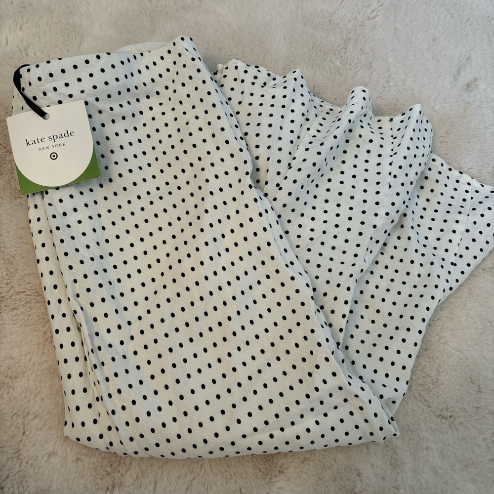Kate Spade White and Black Polka Dot Skirt